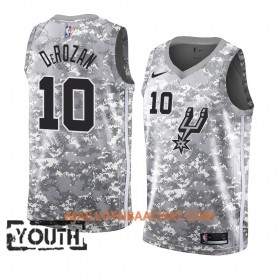 Maillot NBA San Antonio Spurs DeMar DeRozan 10 2018-19 Nike Gris Swingman - Enfant